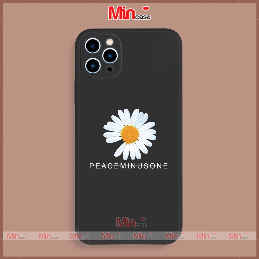Ốp lưng điện thoại iPhone peaceminusone hoa cúc cạnh viền vuông silicon dẻo ip 6/6s/7/8/X/XS/XR/11/12/13/14 Pro Plus Max