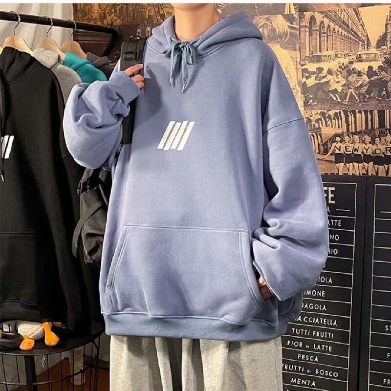 Áo hoodie dáng rộng in họa tiết thời trang phong cách Hàn Quốc cho nam và nữ size M-5XL