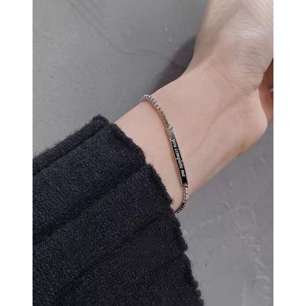 lắc tay bạc khắc chữ