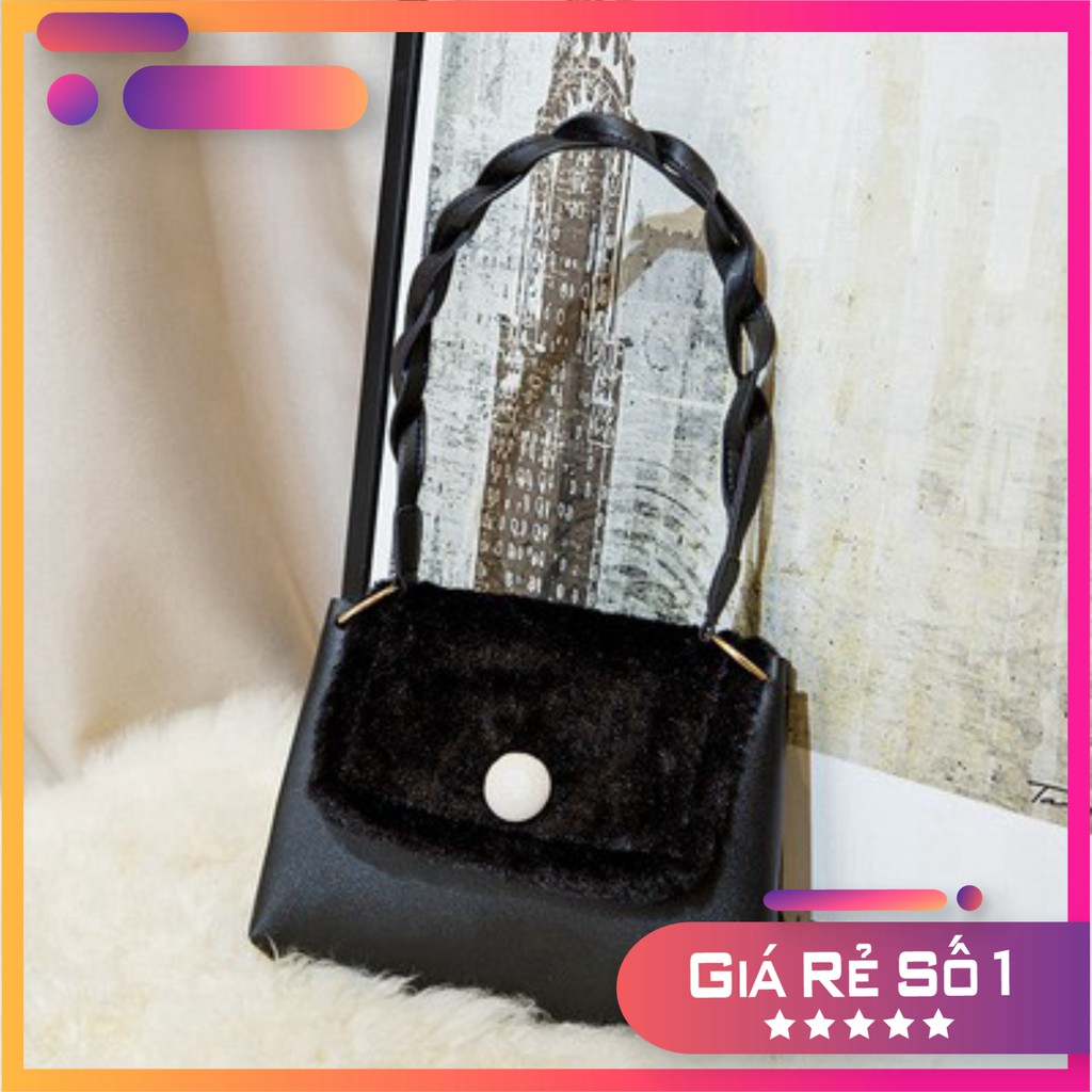 Túi kẹp nách phối lông cừu siêu dễ thương TX29 túi đeo chéo - TX Chip Xinh