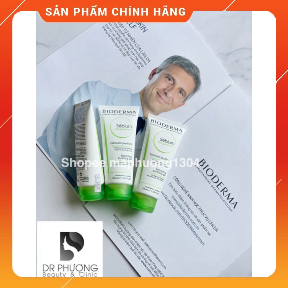 CHÍNH HÃNG Tẩy da chết Bioderma sebium Gel Gommant