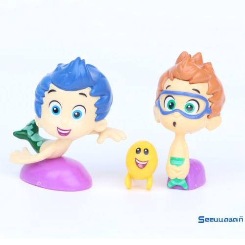 Bộ 12 tượng action figure hình hoạt hình Bubble Guppies Gil Molly Nonny Vinyl