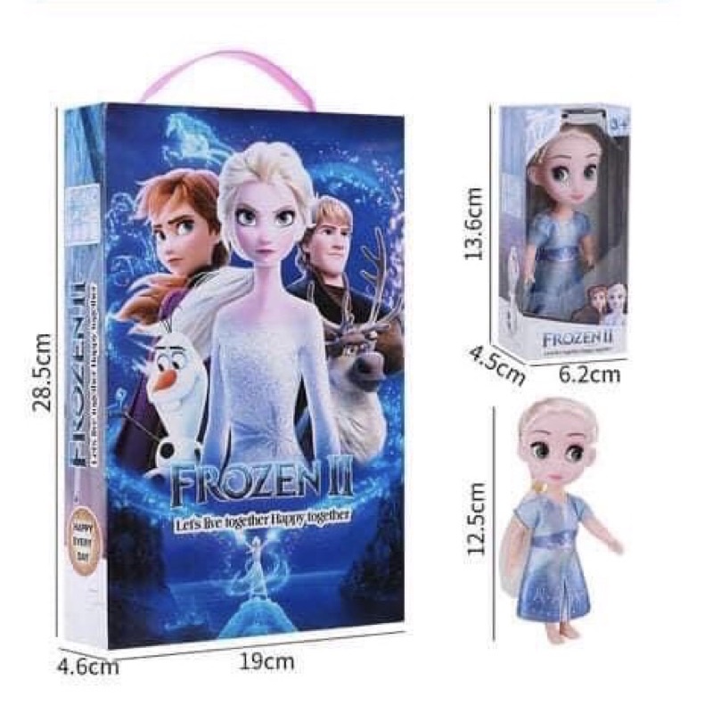 [Ảnh thật] Bộ đồ chơi cho bé gái 6 búp bê elsa anna frozenII