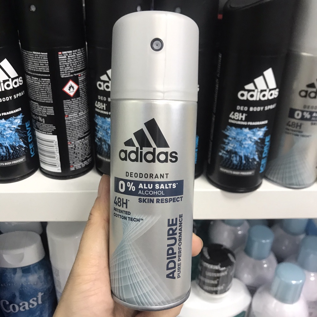 Xịt khử mùi ADIDAS Team Force sịt khử mùi ADIDAS Ice Dive xịt thơm toàn thân ADIDAS Adipure 150ml