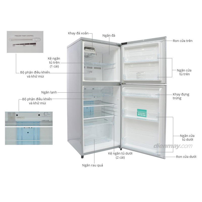 Tủ lạnh Toshiba GR-K21VPB 207 lít