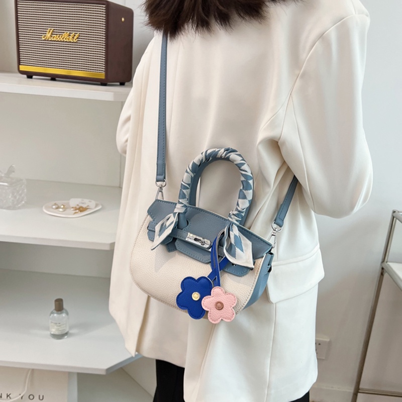 IELGY Túi Đeo Chéo Màu Sắc Tương Phản Phong Cách Hàn Quốc Dành Cho Nữ