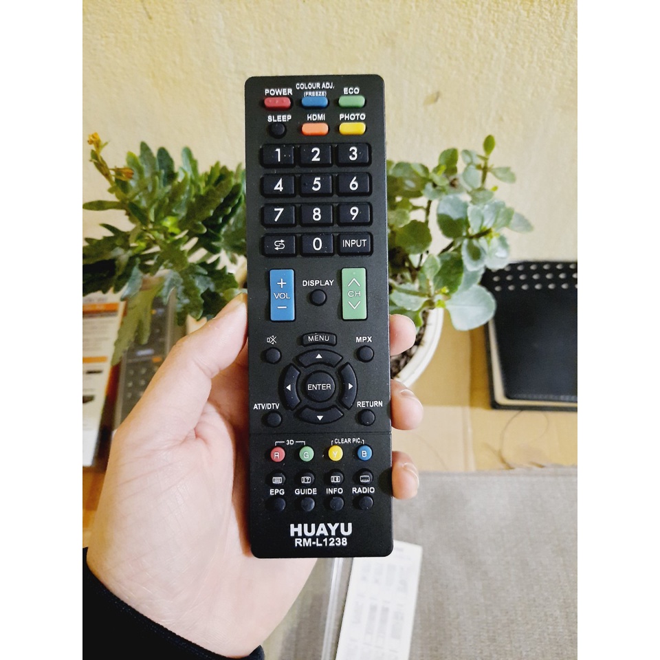 Remote Điều khiển TV Sharp RM-L1238 đa năng tất cả các dòng tivi Sharp LCD/LED/Smart TV- Hàng tốt Tặng kèm Pin