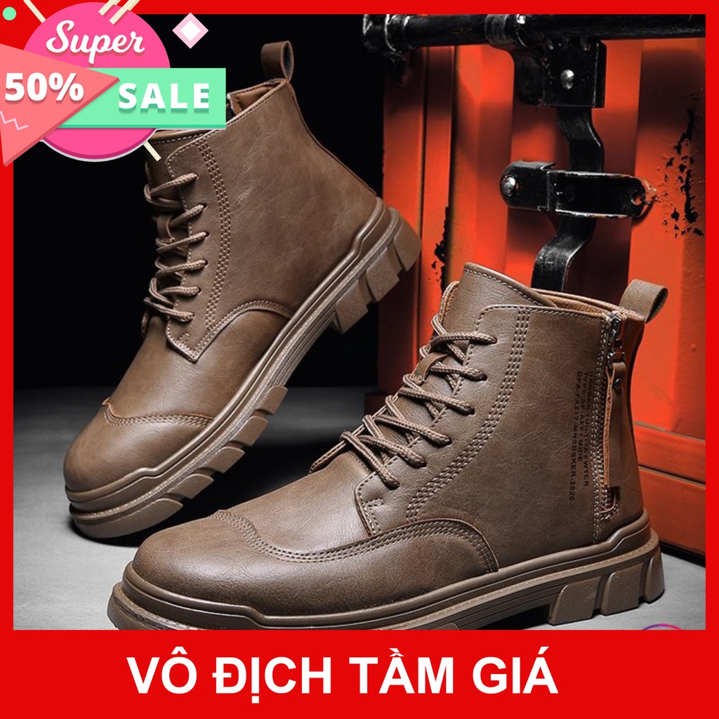 [Hàng Đẹp - FreeShip] Boot Cao Cổ Nam, Giày Cao Cổ Nam Phong Cách Hàn Quốc - Giày Da Bò Thật Cao Cấp - BHành Lỗi 1 Đổi 1 | BigBuy360 - bigbuy360.vn