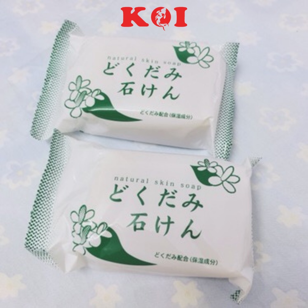 Xà phòng rửa mặt ngừa mụn chiết xuất rau diếp cá Chinoshio Dokudami Natural Skin Soap 130g
