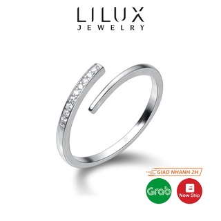 Nhẫn bạc nữ LILUX N027 nạm đá cz freesize