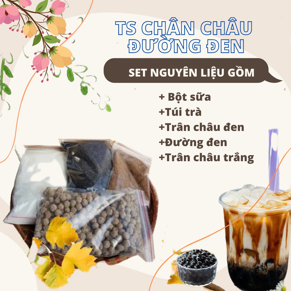 💖BAO PHÊ💖 Set Trà Sữa Trân Châu Đường Đen 10-12 Ly Thơm Ngon, Béo Ngậy - Trà Thái Xanh, Thái Đỏ, Trà Nhài & Hồng Trà