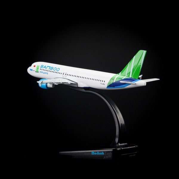 [Mã TOYJAN hoàn 20K xu đơn 50K] Mô hình máy bay Bamboo Airways Airbus A320 16cm Everfly