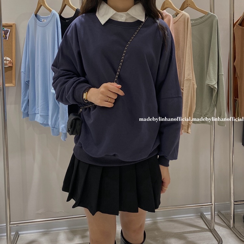 Áo sweater cổ tròn trơn (byMarco) | BigBuy360 - bigbuy360.vn