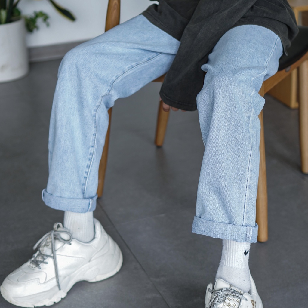 Quần Baggy Nam Jeans Ống Rộng Ống Suông Jeans Baggy XESINU