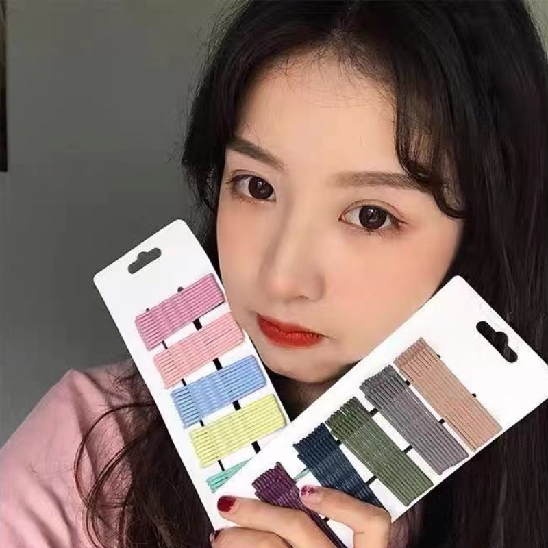 20 Kẹp tóc màu trơn đơn giản thời trang thu đông dành cho nữ