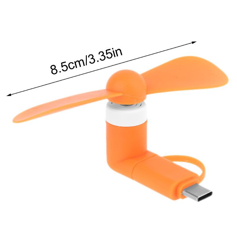 [yxa] Universal Cellphone Type C Micro USB OTG Mini Fan Cooler Mute Fan for Mobile Phone Tablet Type C Powerbank Charger