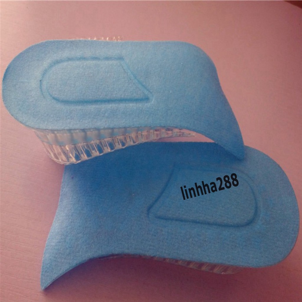 Set 2 miếng độn đế giày silicon êm chân, lót giày tăng chiều cao phù hợp cho cả nam và nữ - ĐEN