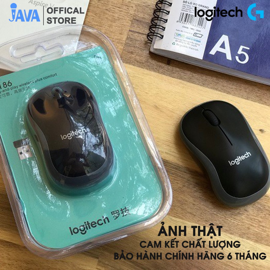 [Bảo hành 1 tháng] Chuột Không Dây Máy Tính Logitech M186 - Hàng Nhập Khẩu