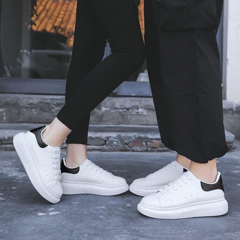 Giày Sneaker Mcq ,✅SALE sập giá✅Trắng, Giày MC Queen Tăng Chiều Cao 3 cm Đủ Size Nam Nữ CAO CẤP