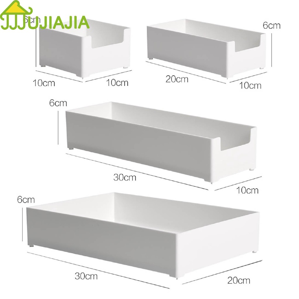 Hộp Chia Ngăn Kéo JUJIAJIA Hình Chữ Nhật Bằng Nhựa Nhỏ Có Miếng Đệm
