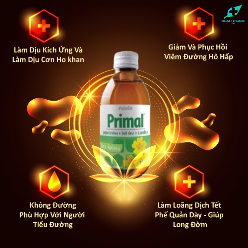 Siro Giảm Ho Không Đường Primal Syrup - Phù Hợp Với Người Tiểu Đường 150gr