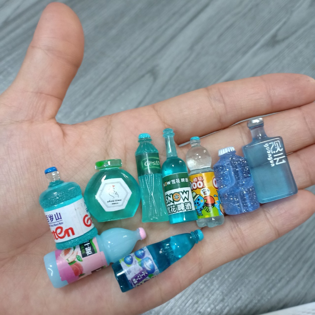Chai Nước Ngọt Nhiều Màu Sắc ,Chai Rượu Mini Xinh Xắn Đồ Chơi Trang Trí Nhà Búp Bê