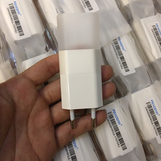 [Hàng Foxconn Bảo hành 12 tháng] Bộ củ cáp sạc zin iPhone chính hãng Foxconn (củ dẹt)