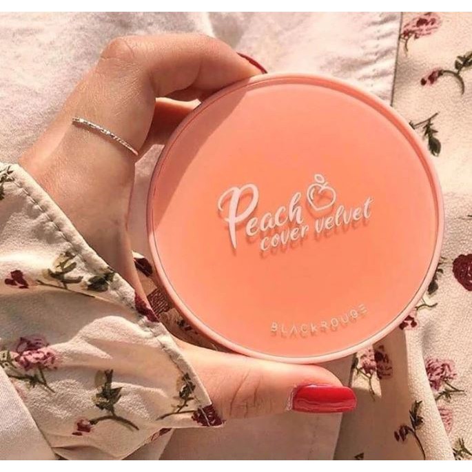 Phấn Nước Dưỡng Ẩm , Che Phủ Tốt Black Rouge Peach Cover Velvet Cushion SPF50+/PA++++ 14g