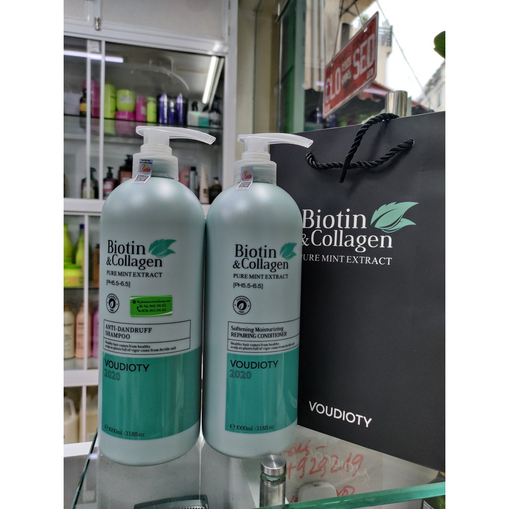 (MẪU 2020) LẺ DẦU GỘI HOẶC DẦU XẢ BIOTIN COLLAGEN NGĂN GẦU MƯỢT TÓC 500ml - 1000ML