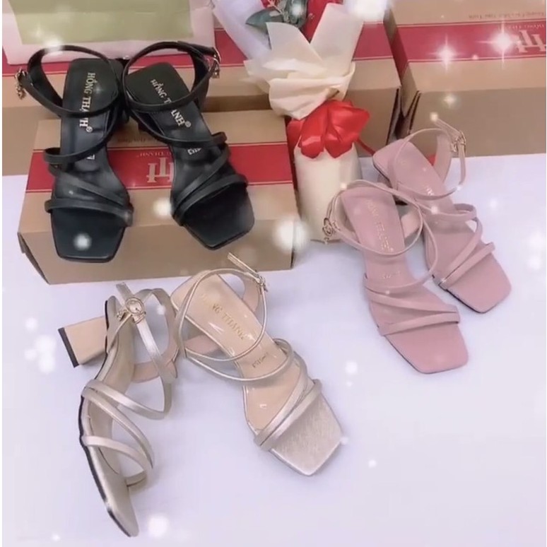 HỒNG THẠNH - Multi-strap Sandal 3 Màu ĐEN|ĐỒNG|HỒNG - 5153