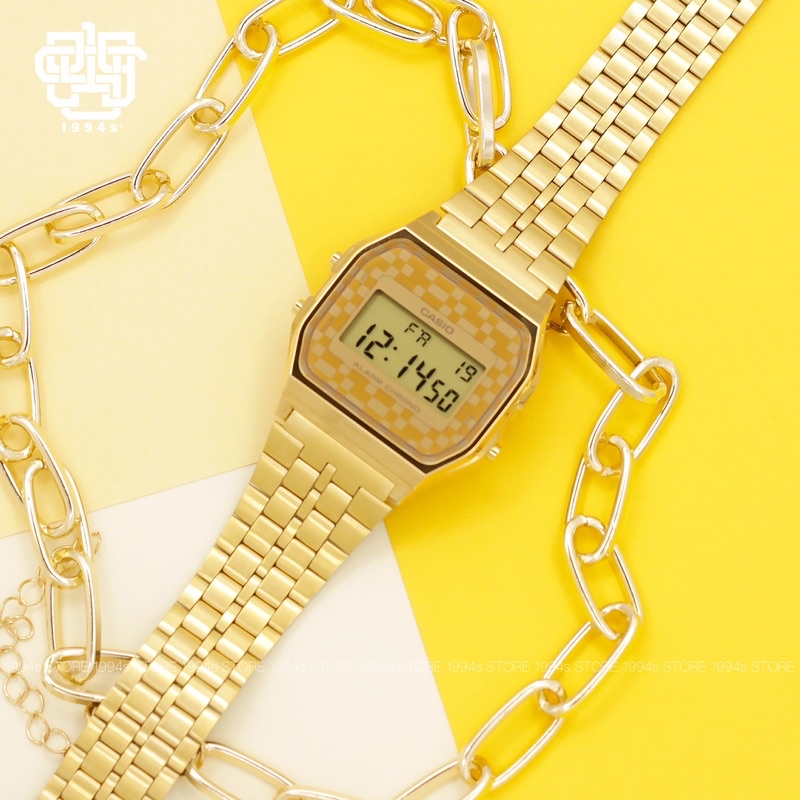 Đồng hồ nam/nữ Casio A159WGEA-9 dây thép chính hãng