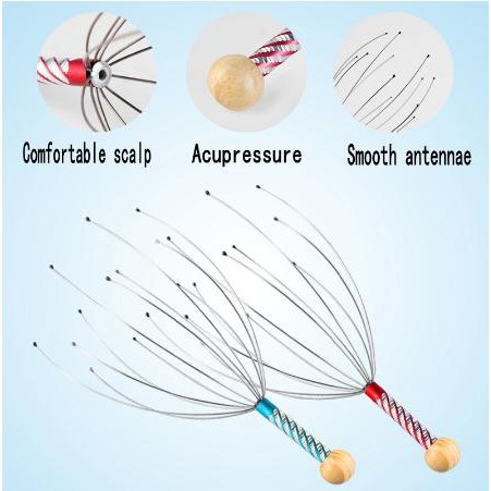 Quà Tặng Cây gãi đầu hình bạch tuộc 12 châm cứu thư giãn | OKbuy