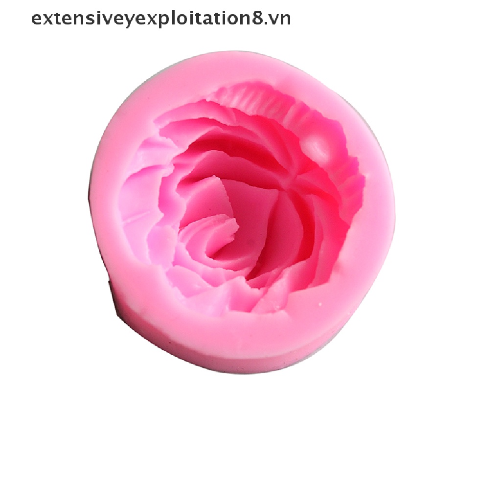 Khuôn Silicone Tạo Hình Hoa Hồng 3D Trang Trí Bánh DIY