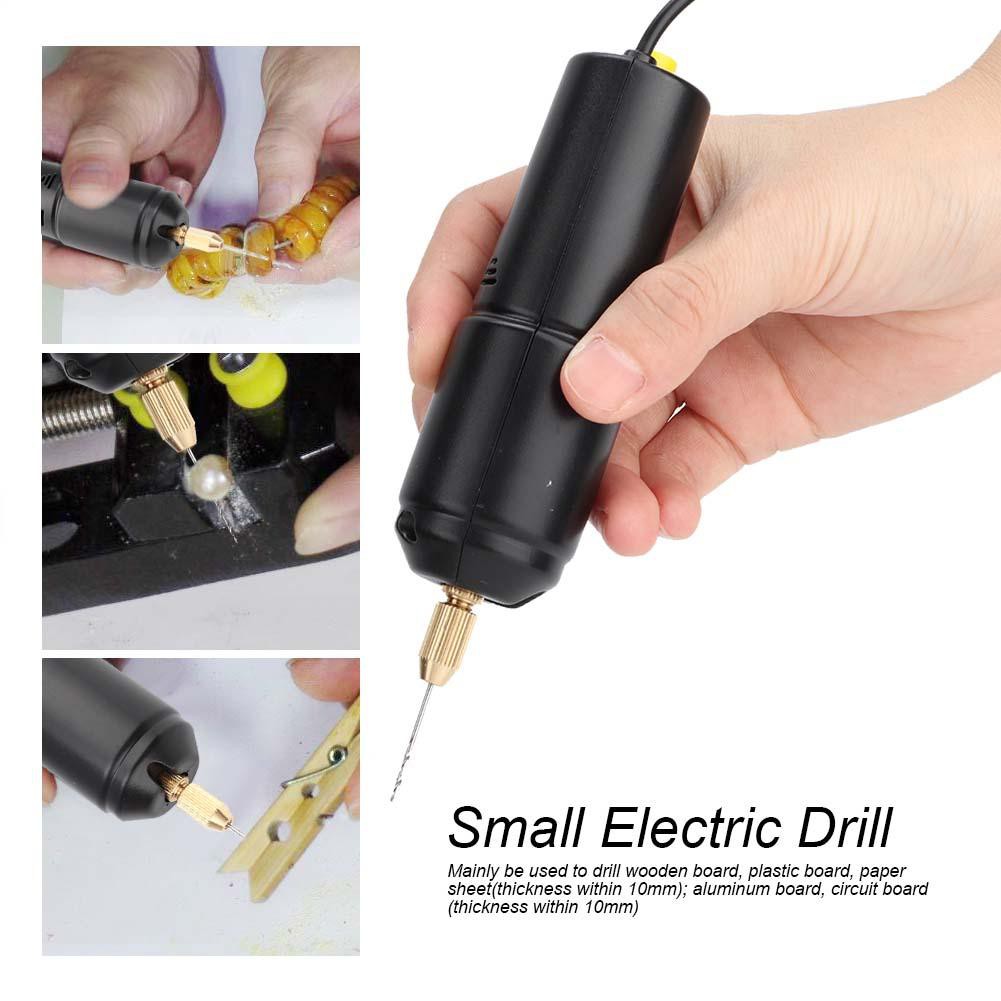 Máy khoan điện mini cầm tay với 3 đầu mũi khoan