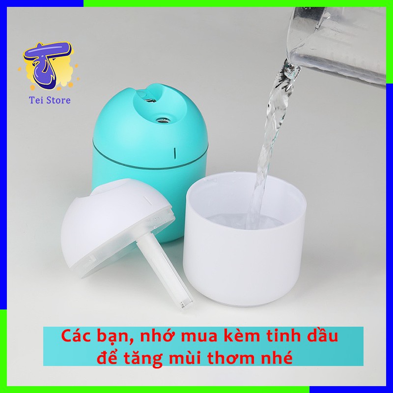 Máy Phun Sương - Máy Xông Tinh Dầu [ Kèm Combo Đèn,quạt USB ] Tạo ẩm không khí DX06 - Tei Store