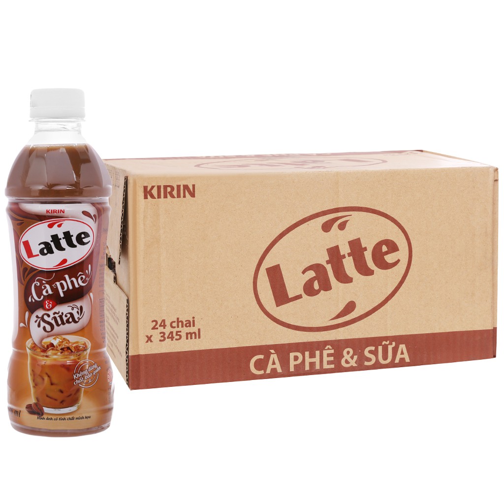 [ EXP:2022-06-01 ] Thùng 24 Chai Kirin Latte Cà Phê &amp; Sữa chai 345ml