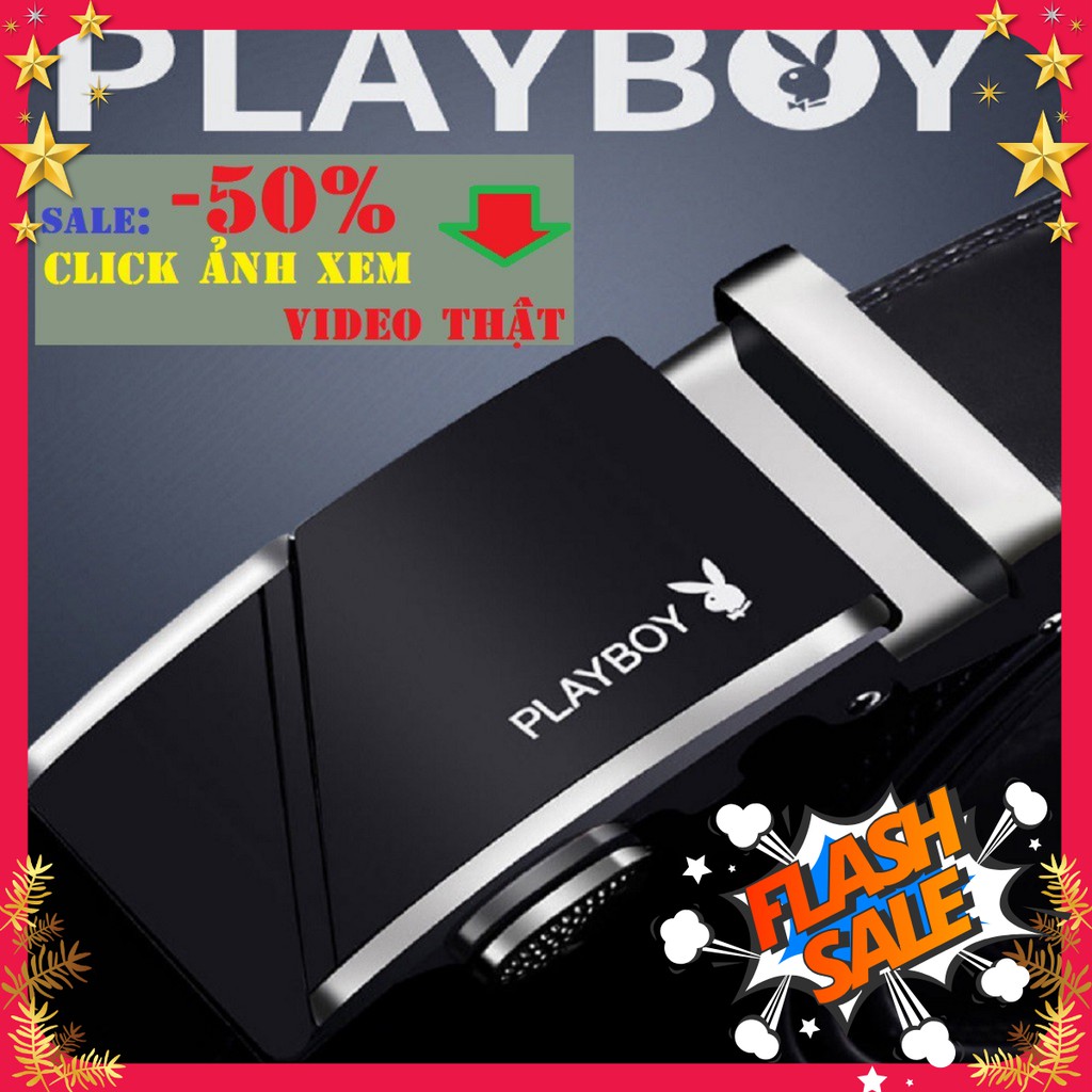 [Dây lưng] Thắt Lưng Da Nam Hàng Hiệu PLAYBOY Cao Cấp Khóa Đúc. Dây Nịt Nam Da Bò 100% Mạ Vàng Nam Tính Chính Hãng GC305