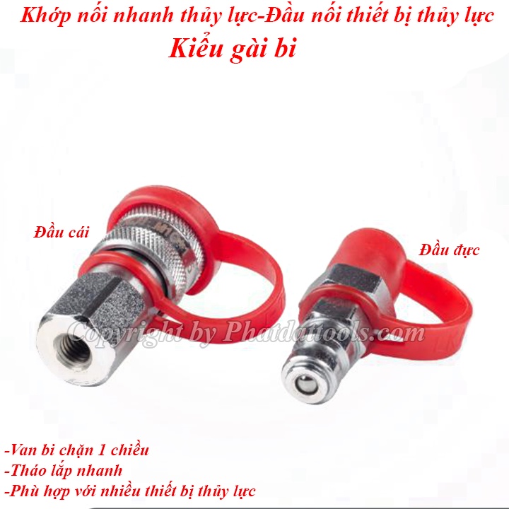 Khớp nối nhanh thủy lực-Khớp kết nối các thiết bị thủy lực