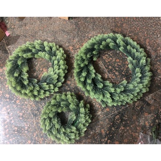 Vòng nguyệt quế Noel lá thông nhiều kích thước 35-45-60cm - trang trí Giáng Sinh.