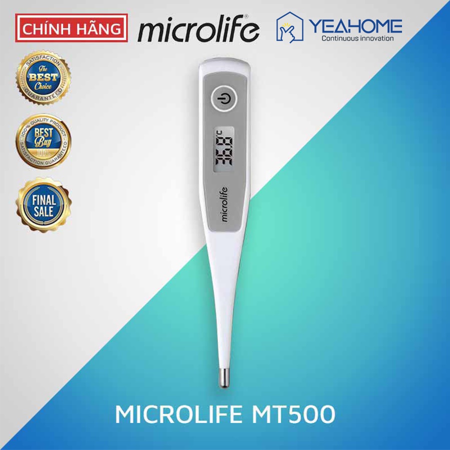 Nhiệt Kế Điện Tử Kẹp Nách 30 Giây Microlife MT 500, Đo nhanh cho kết quả chỉ sau 30s, Bảo Hành Trọn Đời 1 Đổi 1