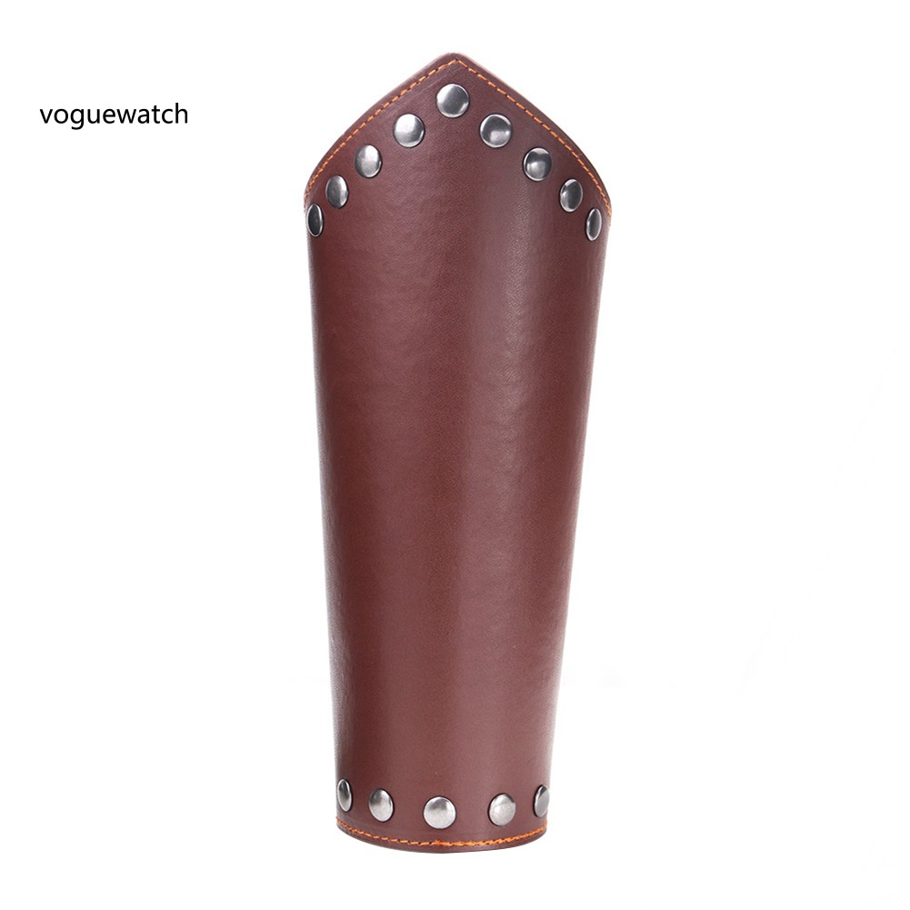 VGWT-Faux Leather Arm Guard Medieval Knight Bracer Halloween Costume Party Props