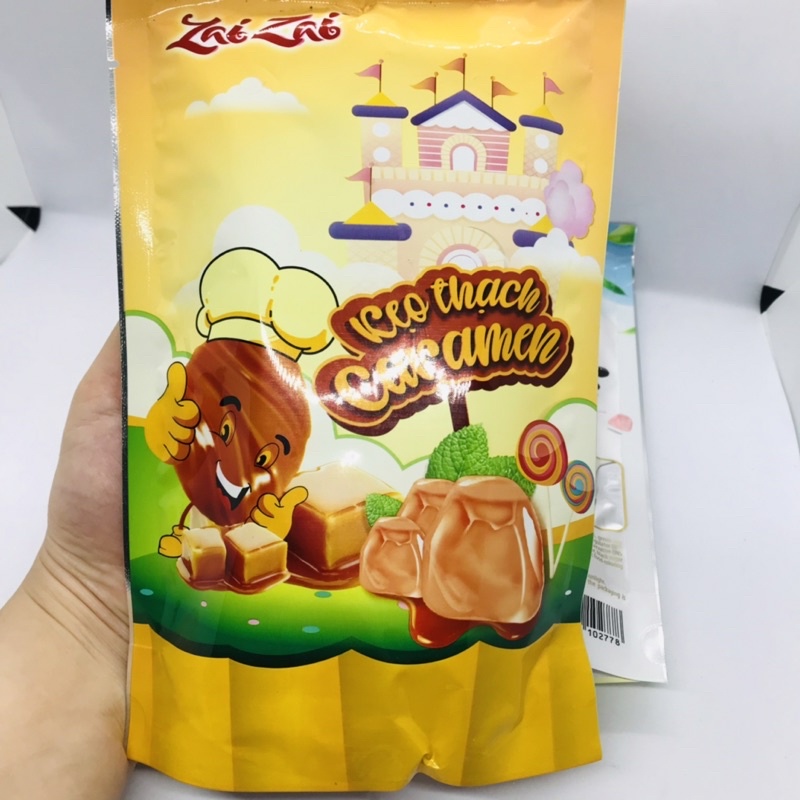 KẸO THẠCH ZAI ZAI THANH DÀI GÓI 320G TRÀ SỮA TRÂN CHÂU/ CARAMEN