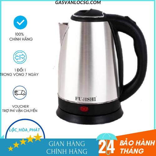 Ấm Siêu Tốc Fujishi 1,8l, Bình Đun Siêu Tốc Inox Cách Nhiệt FB-18