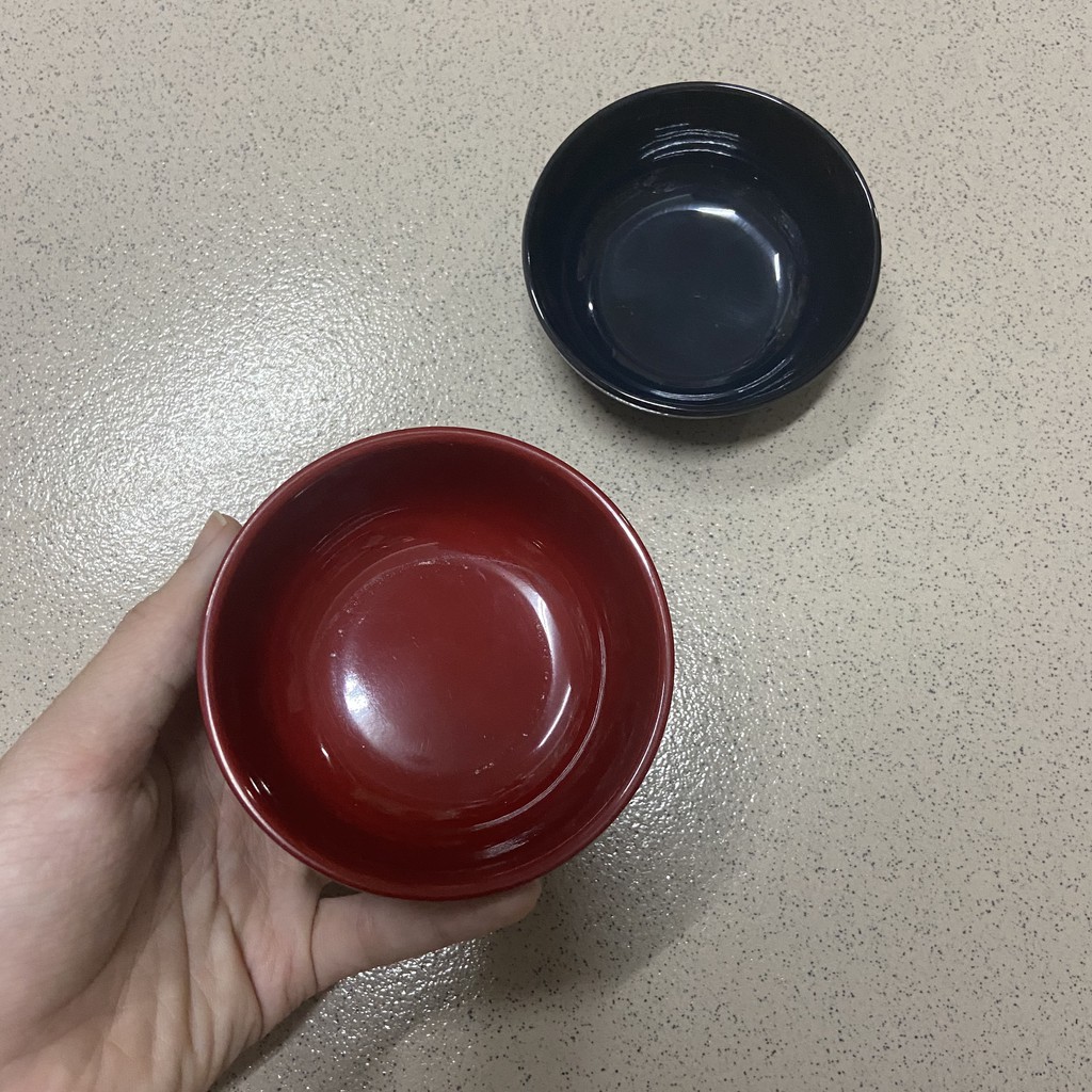 Chén chấm nhựa 8.5x 3.4cm  nhỏ màu nâu, đen chén đựng mắm, tương sốt, gia vị, canh súp  - Small bowl F-CO34