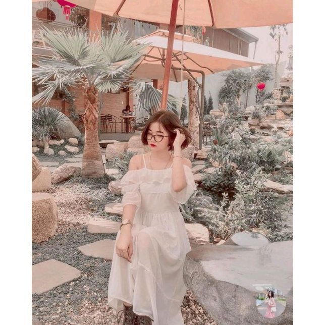 Váy công chúa trễ vai ren ulzzang