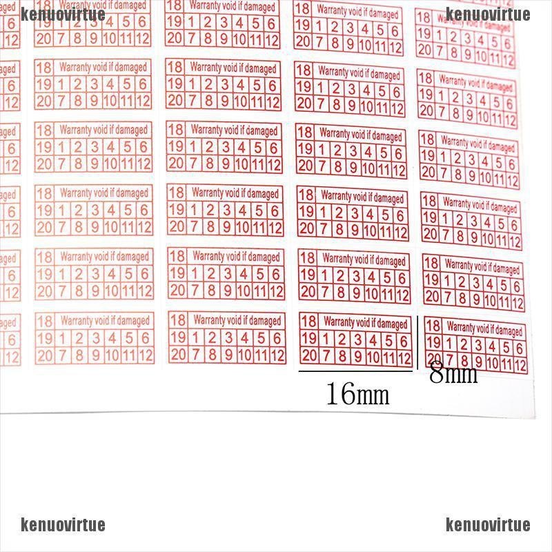 Bộ 200 nhãn dán không có bảo hành nếu bị hư hỏng 2018-2020 chuyên dụng tiện lợi