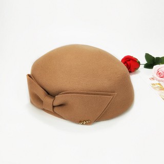 mũ dạ nữ gắn nơ phong cách Anh