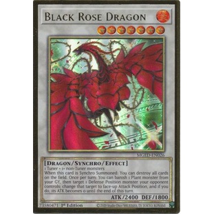 Thẻ bài Yugioh - TCG - Black Rose Dragon (alternate art) / MGED-EN026_ALT'