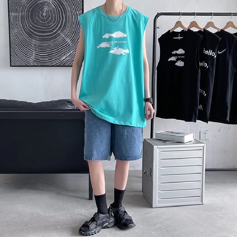 Áo Thun Ba Lỗ Thể Thao Oversize Thời Trang Dành Cho Nam Size M-5XL