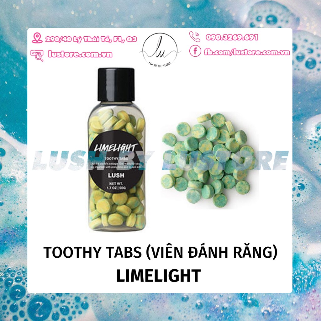 LUSH - Viên đánh răng Limelight Toothy Tabs